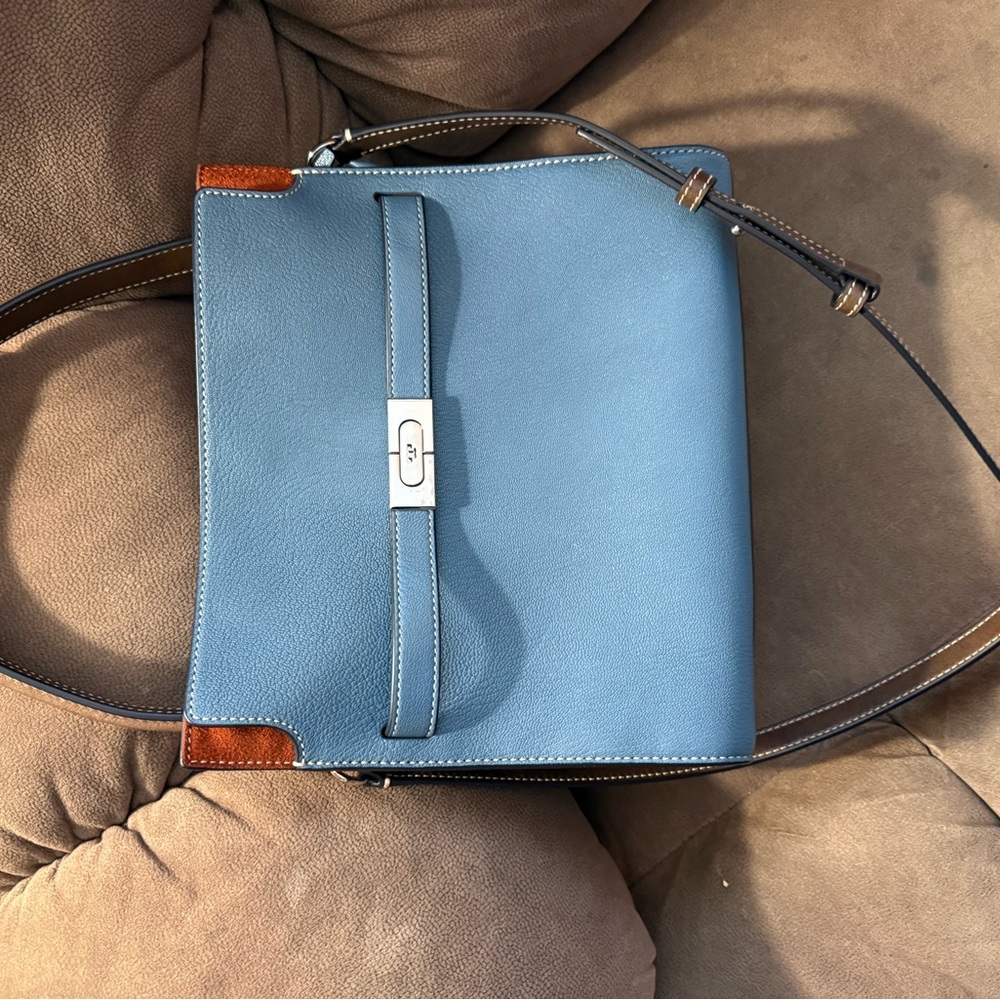 Tory Burch Blue Satchel Bag - Picture 11 of 11
